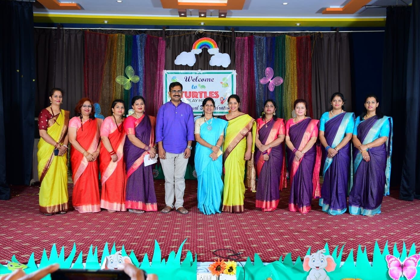 The teaching team of Turtles Play Home at the Annual Day celebration